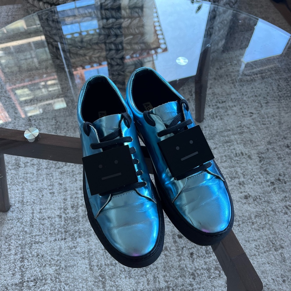 Acne Studio Blue/Black Women's Shoes Quiet Luxury Formal Evening Casual Size 7.5 - Picture 2 of 16